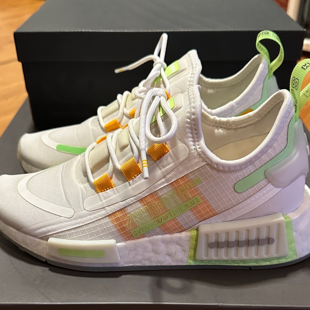 Adidas NMDs - Womens/Youth
White, Orange, Green